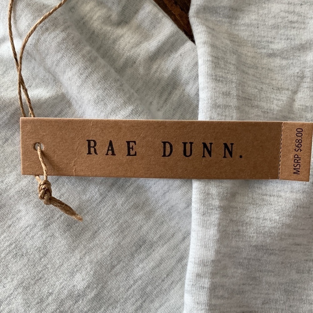 Rae Dunn Soft Hoodie Sweatshirt BLESSED Eye Mask XS Gray NWT - Picture 6 of 11